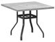 Homecrest™ Outdoor Living Customizable Concrete Aluminum/Composite 42" Square Outdoor Balcony Table with Hole-0
