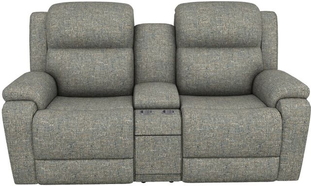 La-Z-Boy® Dorian Atlantic Power Reclining Loveseat with Console and Headrest-1
