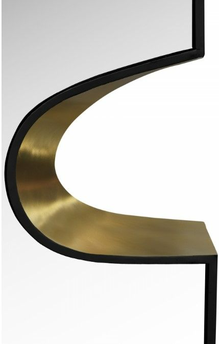 Meridian Furniture Soleil Black/Gold Mirror-3