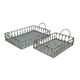 A & B Home 2-Piece Grey Trays with Handle Set-3