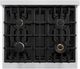 ZLINE Classic Autograph Edition 30" Satin Stainless Steel Pro Style Dual Fuel Range with White Matte Door and Polished Gold Accents-4