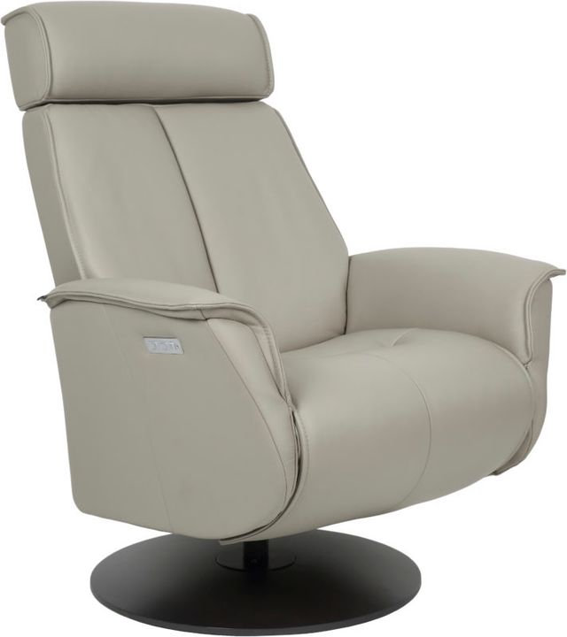 Fjords® Modern Living Bo Cement Large Dual Motion Swivel Recliner-0