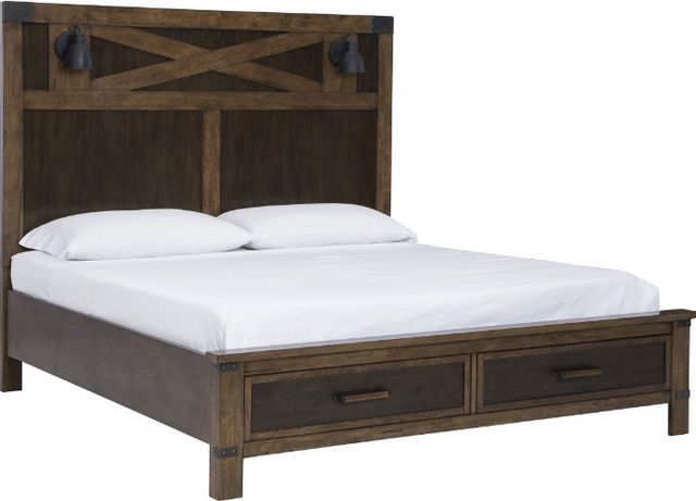 Benchcraft® Wyattfield 5-Piece Two-Tone California King Storage Panel Bed Set-1