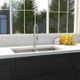 ZLINE Anton 36" Satin Stainless Steel Undermount Double Bowl Kitchen Sink with Bottom Grid-5