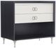Bernhardt Silhouette Eggshell/Onyx 2-Drawer Nightstand-0