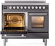 Ilve® Professional Plus II 40" Graphite Matte Pro Style Induction Range-4