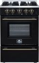 FORNO® Breno Alta Qualita 24" Black Freestanding Gas Range-0