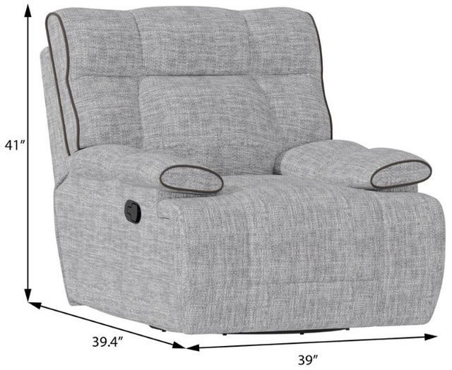 Emerald Home Grayson Gray Manual Swivel Glider Recliner-2