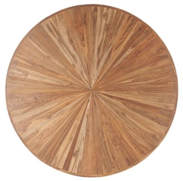 Home Trends & Design Eiffel Antique Teakwood 54" Dining Table-2