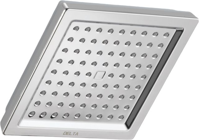 Delta Universal Showering Components 7" Chrome Square Single-Setting Raincan Shower Head-0