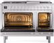 Ilve® Professional Plus II 48" Stainless Steel Pro Style Dual Fuel Range-1