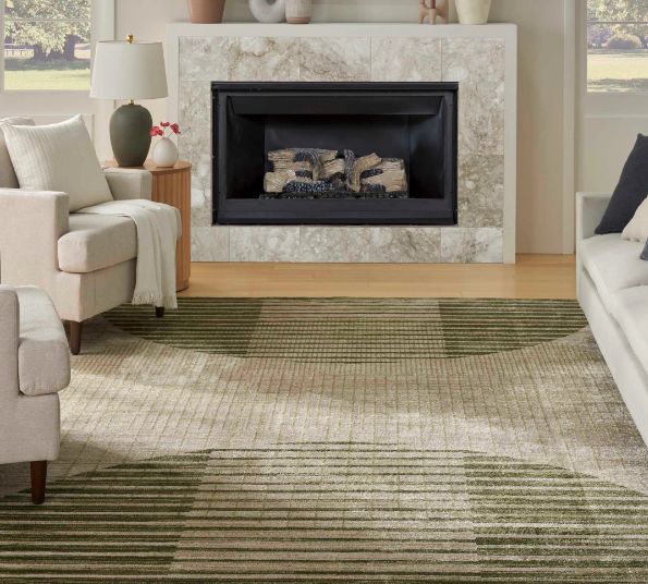 Nourison Home™ Astra Machine Washable Ivory Olive 5'x7' Area Rug-2