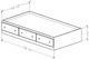 Perdue Woodworks 16,000 Essential Gray Twin Mates Bed-2