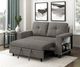 Homelegance® Robinson Dark Brown Loveseat with Pull-Out Bed, Shelves, and Charging Ports-3