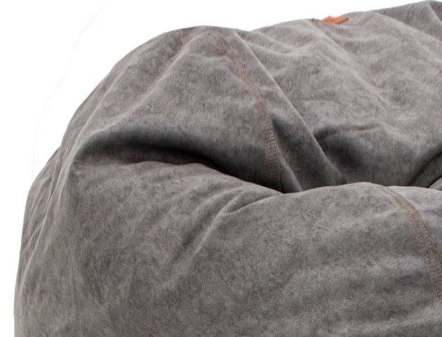 CordaRoy's® Gray Sueded Denim King Bean Bag-1