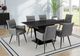 Monarch Specialties Inc. Dark Grey 36" x 60" Stone Top Dining Table with Black Laminate Base-1