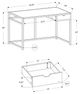Monarch Specialties Inc. Dark Taupe 42" Computer Desk-3