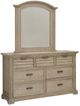 American Woodcrafters Heritage Coast Sea Oat Dresser and Mirror-0