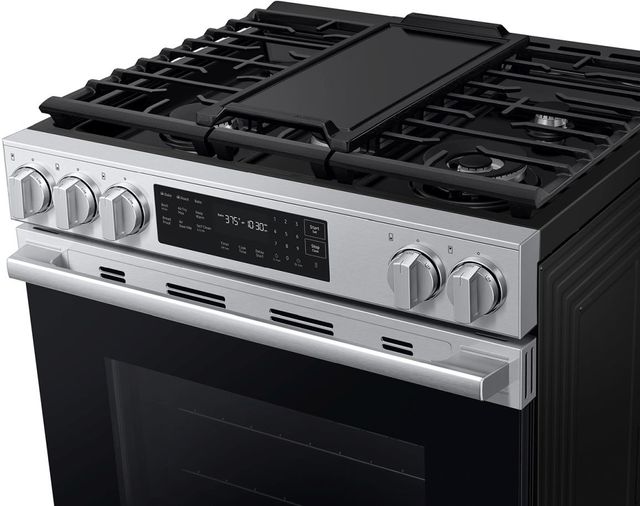 Samsung Bespoke 30" Matte Black Steel Smart Slide-In Gas Range with True Convection-4
