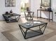 Furniture of America® Ciana Gray End Table with Sand Black Base-1