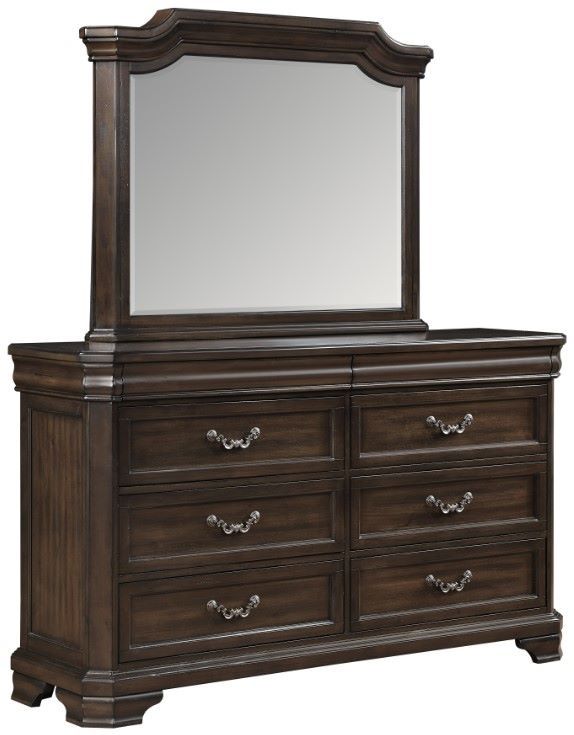 New Classic® Home Furnishings Lyndhurst 4-Piece Walnut Queen Panel Bedroom Set-3