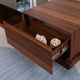 Furniture of America® Langenthal Dark Walnut Coffee Table with Black Glass Insert -1