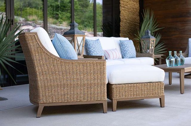 Lane Venture® Hemingway Loggia White Ottoman-1