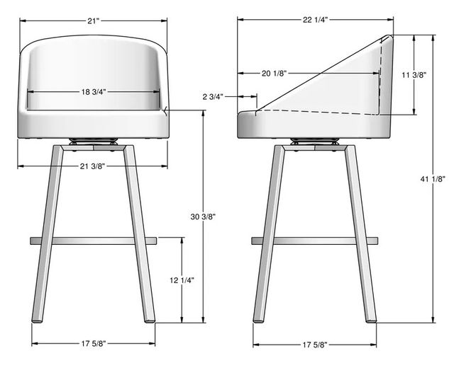 Amisco Customizable Wembley Swivel Bar Stool-1