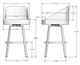 Amisco Customizable Wembley Swivel Bar Stool-1