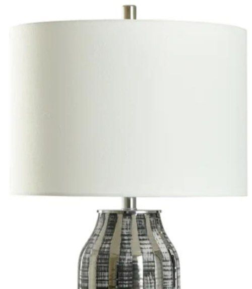 Stylecraft Black/Silver/White Table Lamp -1
