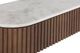 Fairfield® Dimitri Demilune Brown Console Table with White Marble Top-5