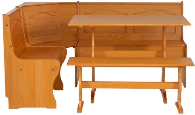 Linon Chelsea 3-Piece Natural Corner Nook Set-1