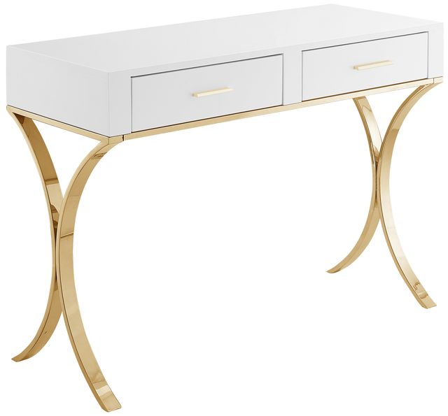 Meridian Furniture Monroe White/Yellow Vanity-0