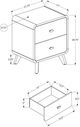 Monarch Specialties Inc. Grey/Walnut Nightstand-1