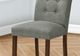 Monarch Specialties Inc. 2-Piece Grey/Walnut 38" Upholstered Dining  Side Chairs Set-1
