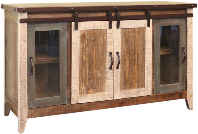 International Furniture Direct Antique Brown 60" TV Stand-0