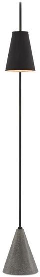Currey & Company Lotz Black Iron/Polished Concrete Floor Lamp-0