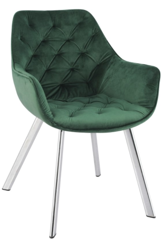 ✩ Ami ✩2 Mazin Furniture Ayami Dining Arm Chair with Chrome Legs | Bonanza