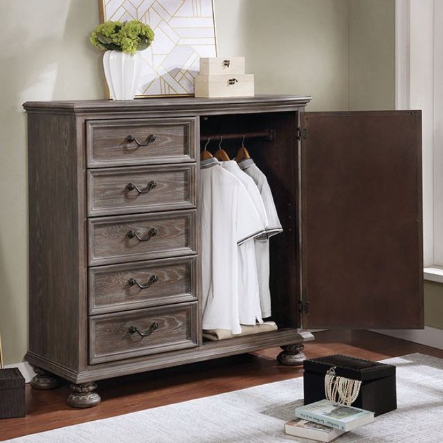 Furniture of America® Lysandra Rustic Natural Armoire-2