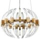 Currey & Company Coquette Antique Brass/Clear Small Chandelier-3
