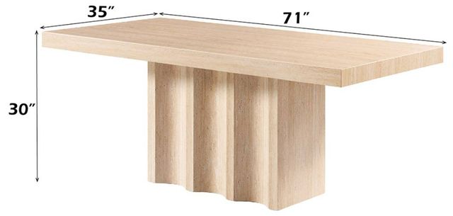 ACME Furniture Inca Travertine Stone Dining Table-2