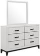 Global Furniture USA Kate 4-Piece White Queen Panel Bedroom Set-2