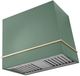 AGA Loge 36" Mineral Green Wall Mounted Range Hood with Polished Brass Trim-0