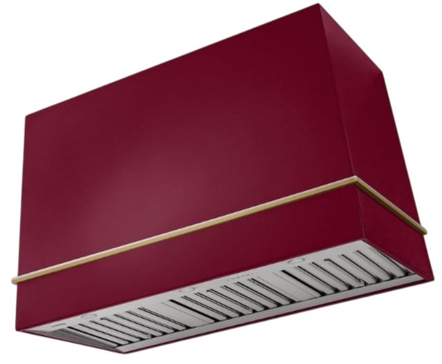 AGA Loge 48" Carnaby Blue Wall Mounted Range Hood with Polished Chrome Trim-0