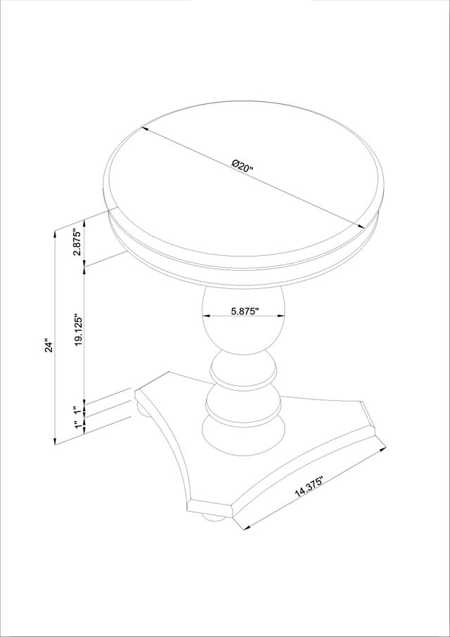 Powell® Stanton Light Grey Accent Side Table-2