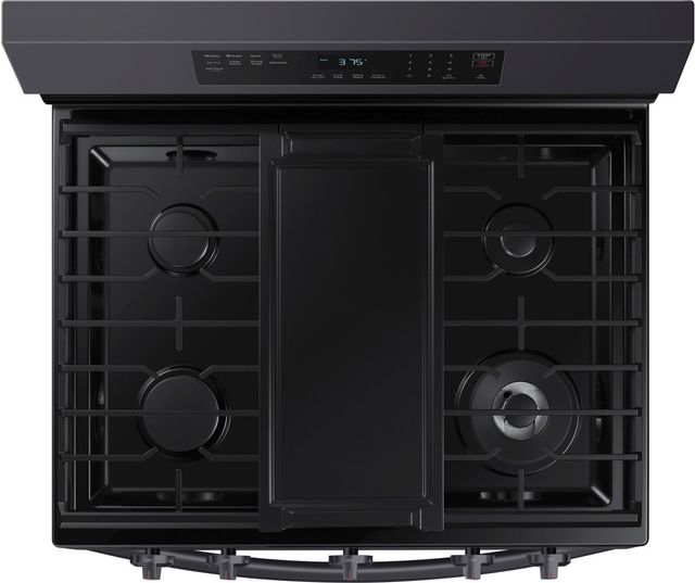 Samsung 30" Fingerprint Resistant Black Stainless Steel Smart Freestanding Gas Range with No Preheat Air Fry and Convection-2