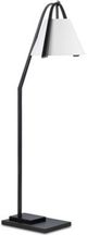 Currey & Company Frey Off-White/Satin Black Floor Lamp-1