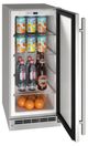 U-Line® Stainless Steel 15" Outdoor Compact Refrigerator with Lock-1