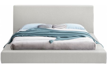 Meridian Furniture Terra Cream King Upholstered Panel Bed-1