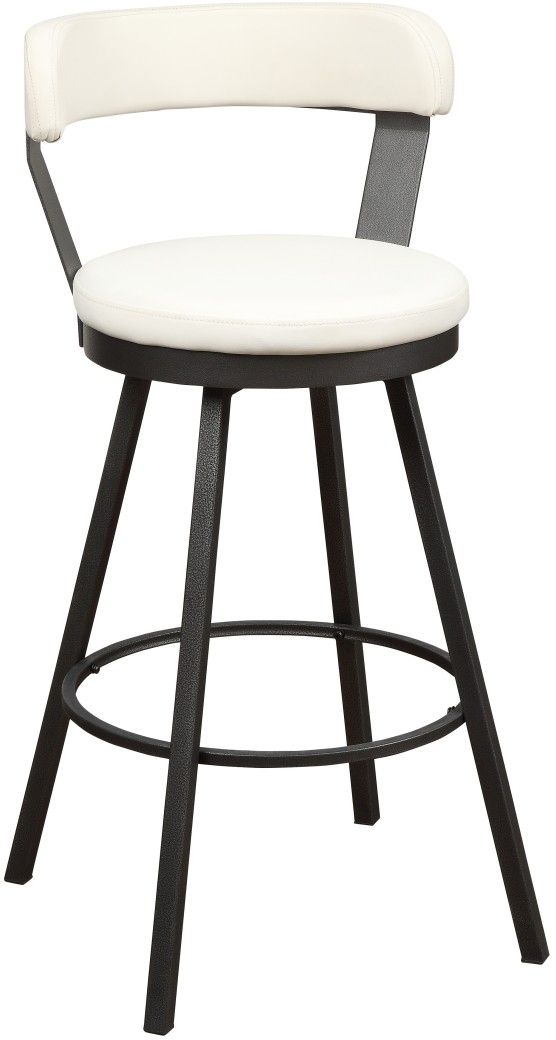 Mazin Furniture Appert White Swivel Pub Height Chair-0